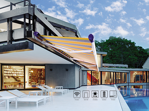 豪华型气压杆曲臂遮阳篷